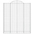 Cestas de gaviones 4 uds forma de arco hierro 200x50x220/240