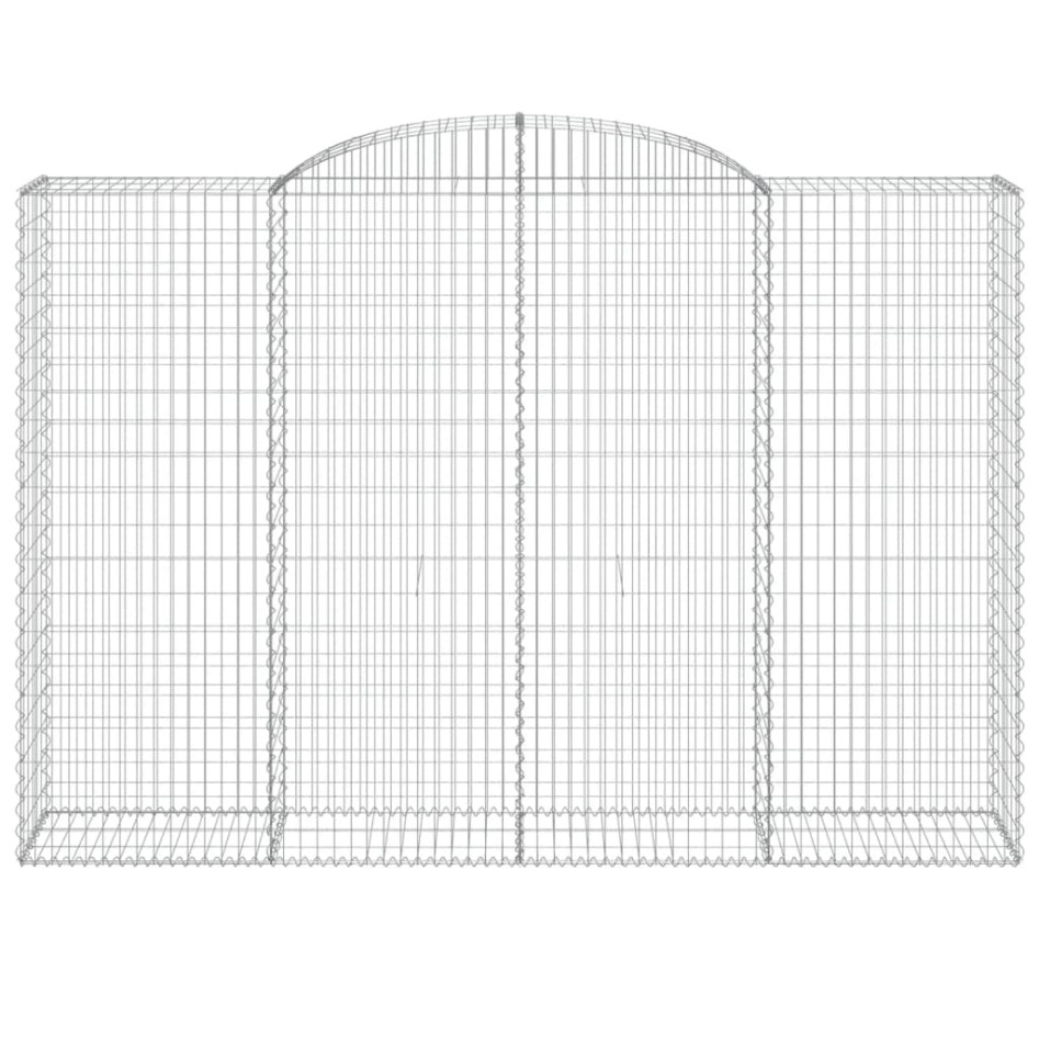 Cestas de gaviones 2 uds forma de arco hierro 300x50x200/220