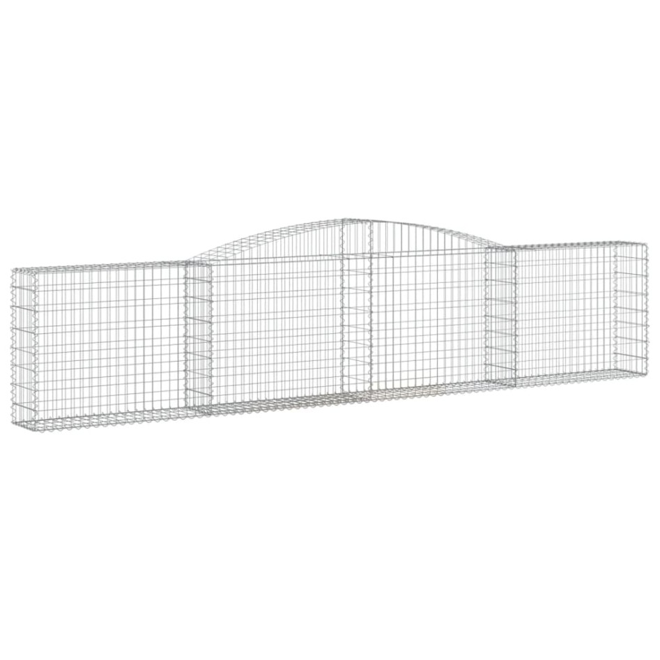 Cestas de gaviones 4 uds forma de arco hierro 400x30x80/100