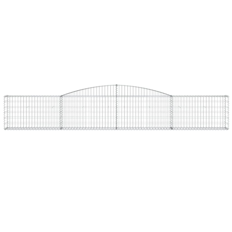 Cestas de gaviones 5 uds forma de arco hierro 400x30x60/80