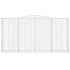 Cestas de gaviones 2 uds forma de arco hierro 400x30x200/220