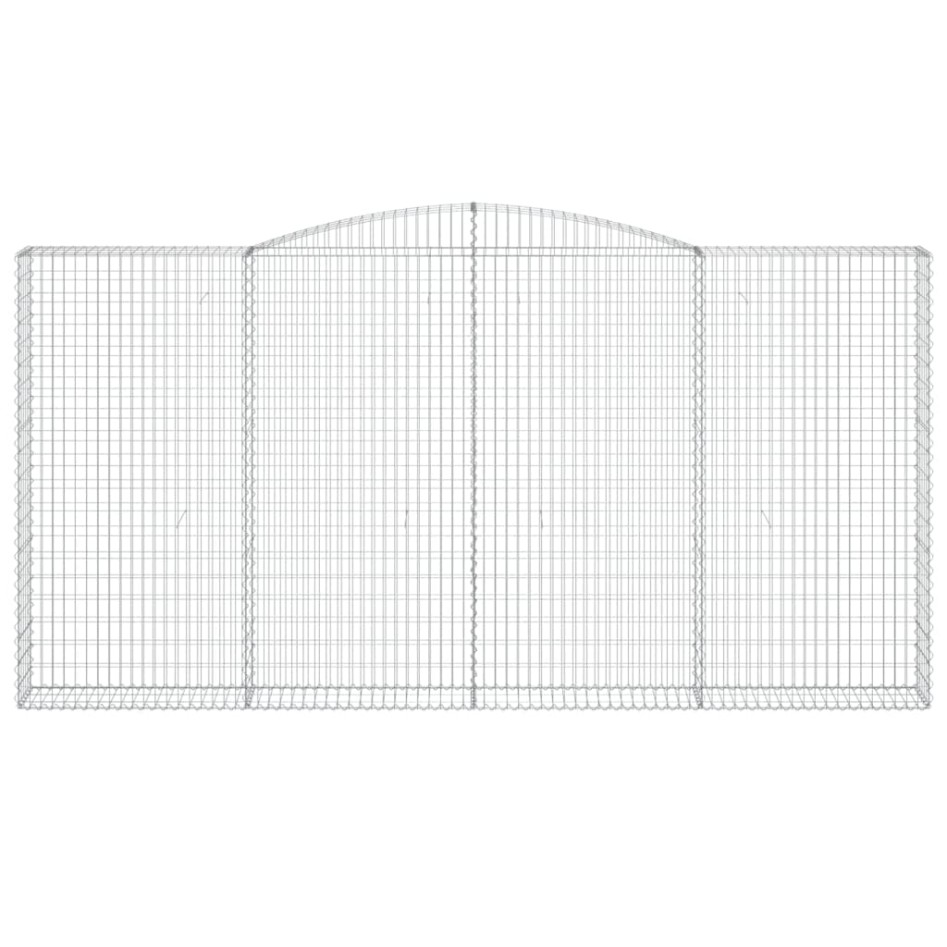 Cestas de gaviones 2 uds forma de arco hierro 400x30x200/220