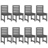 Juego de comedor de jardín 11 piezas madera maciza pino