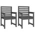 Juego de comedor de jardín 11 piezas madera maciza pino