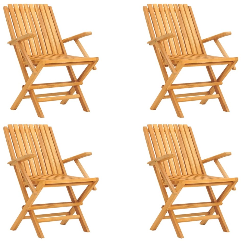 Juego de comedor para jardín 5 piezas madera maciza de