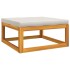 Set muebles de jardín 7 pzas madera maciza y cojines gris