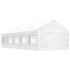 Cenador con techo polietileno blanco 11,15x4,08x3,22
