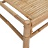Set de muebles de jardín 3 piezas bambú y cojines blanco