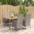 Set comedor de jardín 5 piezas con cojines ratán sintético