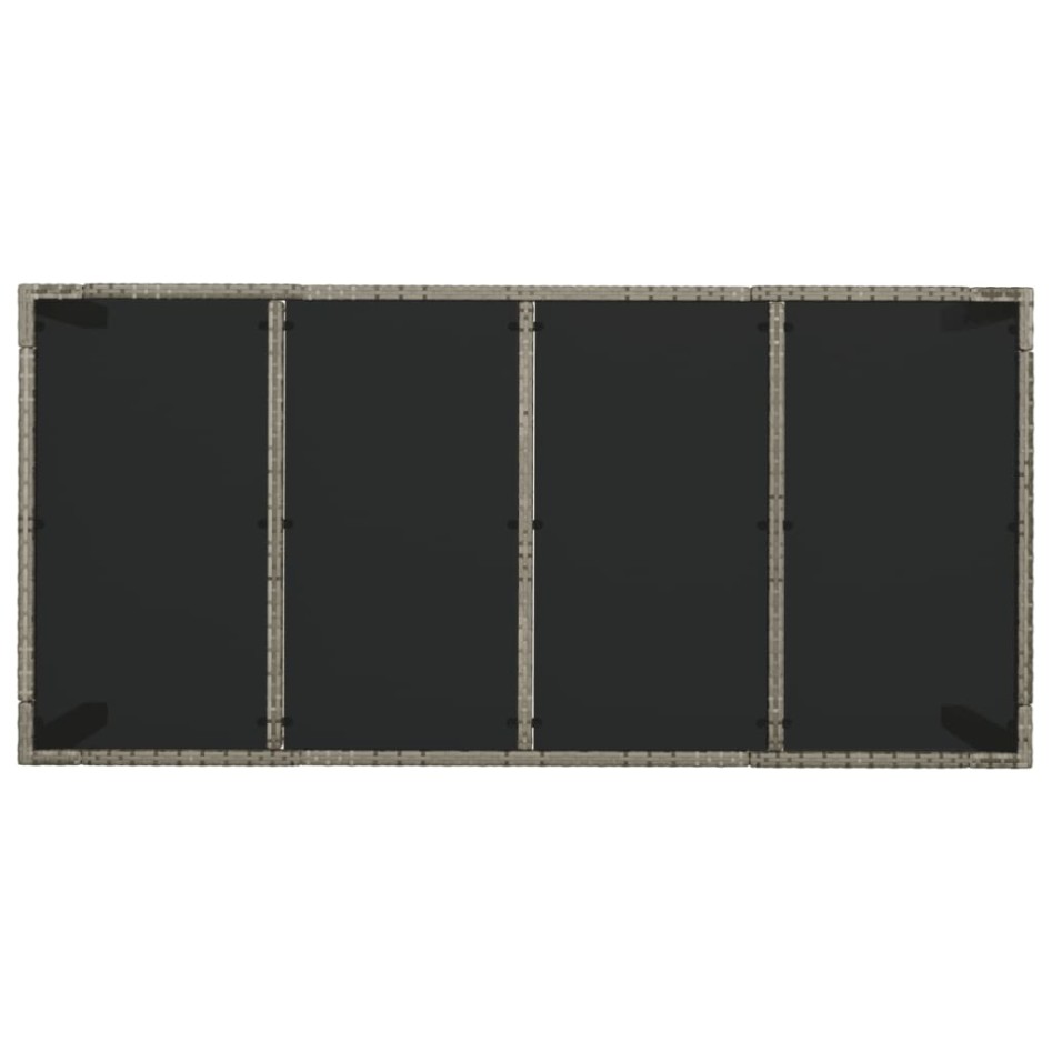 Set comedor jardín 7 pzas y cojines ratán sintético