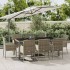 Set comedor jardín 9 pzas y cojines ratán sintético