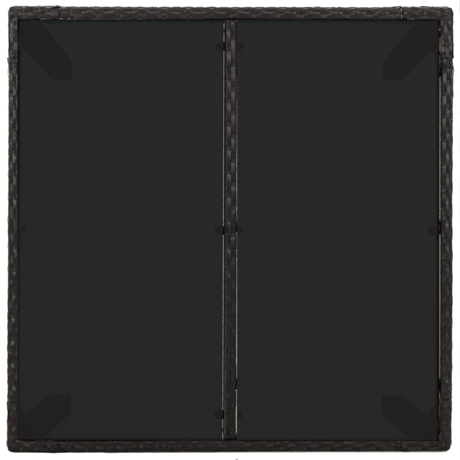 Set comedor de jardín 3 pzas con cojines ratán sintético