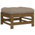 Juego muebles jardín 5 pzas y cojines madera maciza marrón