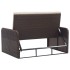 Set muebles de jardín 2 piezas y cojines ratán sintético