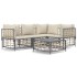 Juego de muebles de jardín 5 pzas cojines antracita ratán