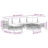 Set muebles de jardín 7 pzas y cojines ratán PE gris