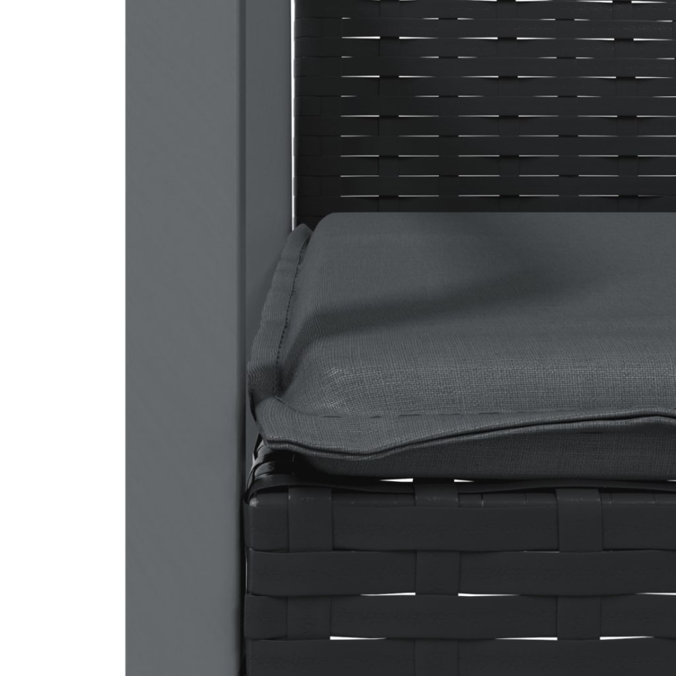 Juego comedor jardín 7 piezas y cojines ratán sintético y