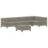 Set de muebles de jardín 6 pzas y cojines ratán sintético