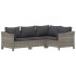 Set de muebles de jardín 8 pzas y cojines ratán sintético