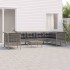 Set de muebles de jardín 9 pzas y cojines ratán sintético