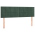 Cama box spring con colchón terciopelo verde oscuro 140x200