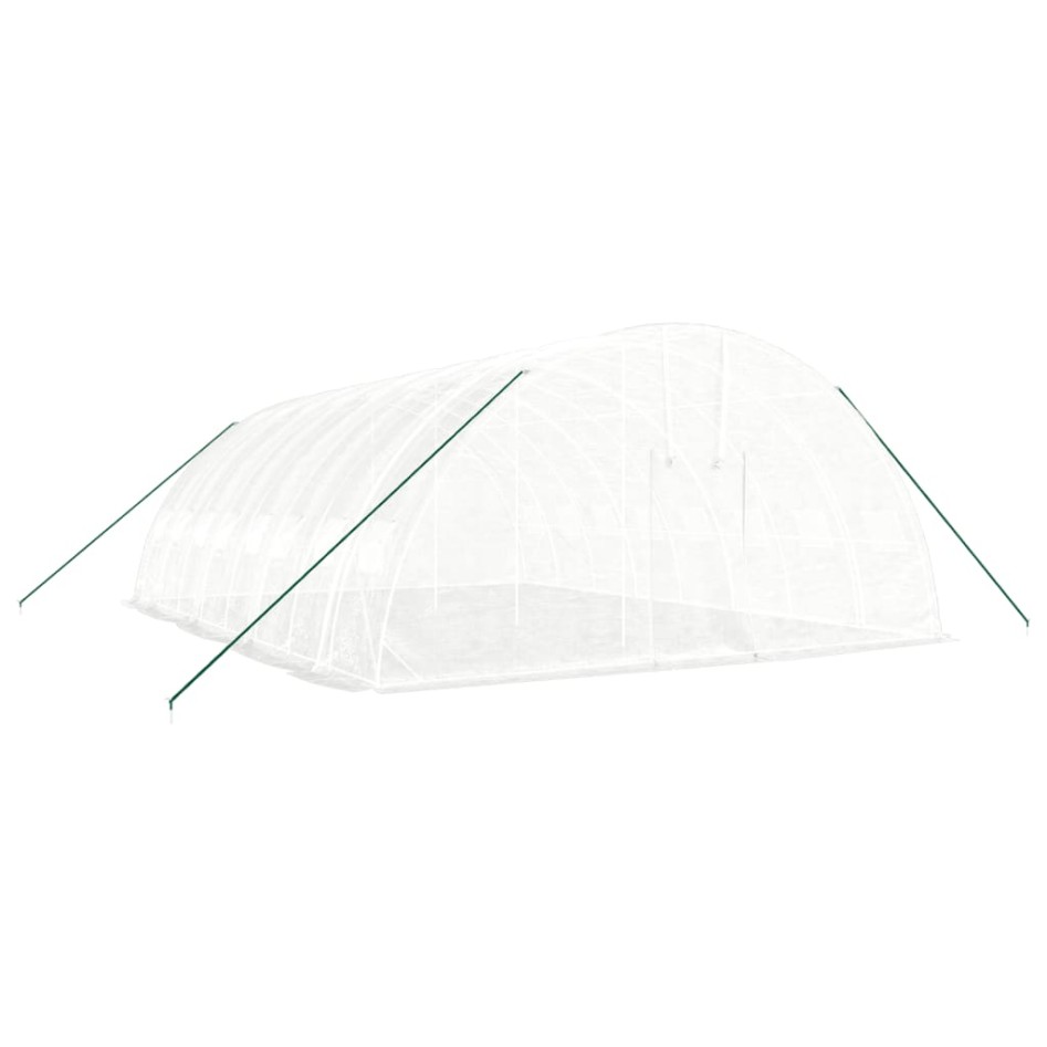 Invernadero con estructura de acero blanco 48 m² 8x6x2,85