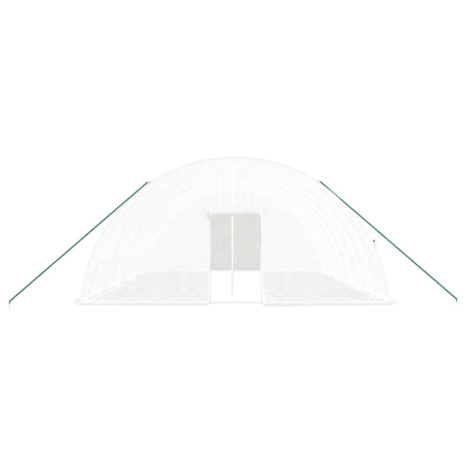 Invernadero con estructura de acero blanco 48 m² 8x6x2,85