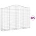 Cestas gaviones 5 uds forma de arco hierro 200x30x140/160
