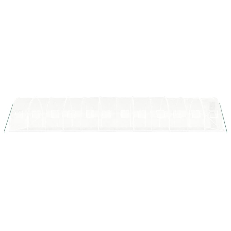 Invernadero con estructura de acero blanco 36 m² 12x3x2