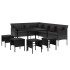 Set comedor de jardín 6 pzas con cojines ratán sintético