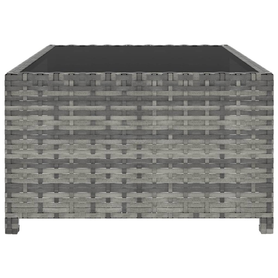 Tumbonas con mesita 2 unidades ratán sintético