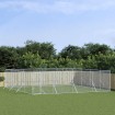 Perrera de exterior acero galvanizado plateado 8x8x2 m