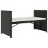 Set muebles de jardín 5 piezas y cojines ratán sintético