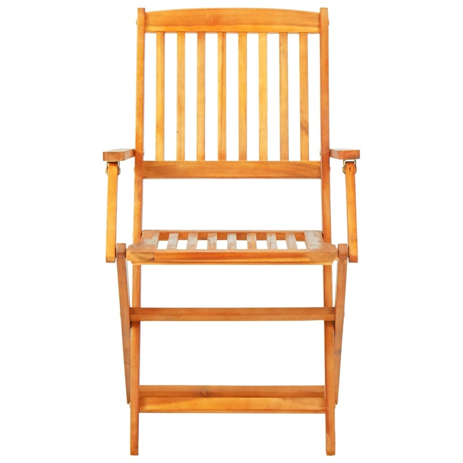 Comedor de jardín plegable 9 piezas de madera maciza de