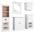 Juego de muebles de baño 5 piezas madera maciza