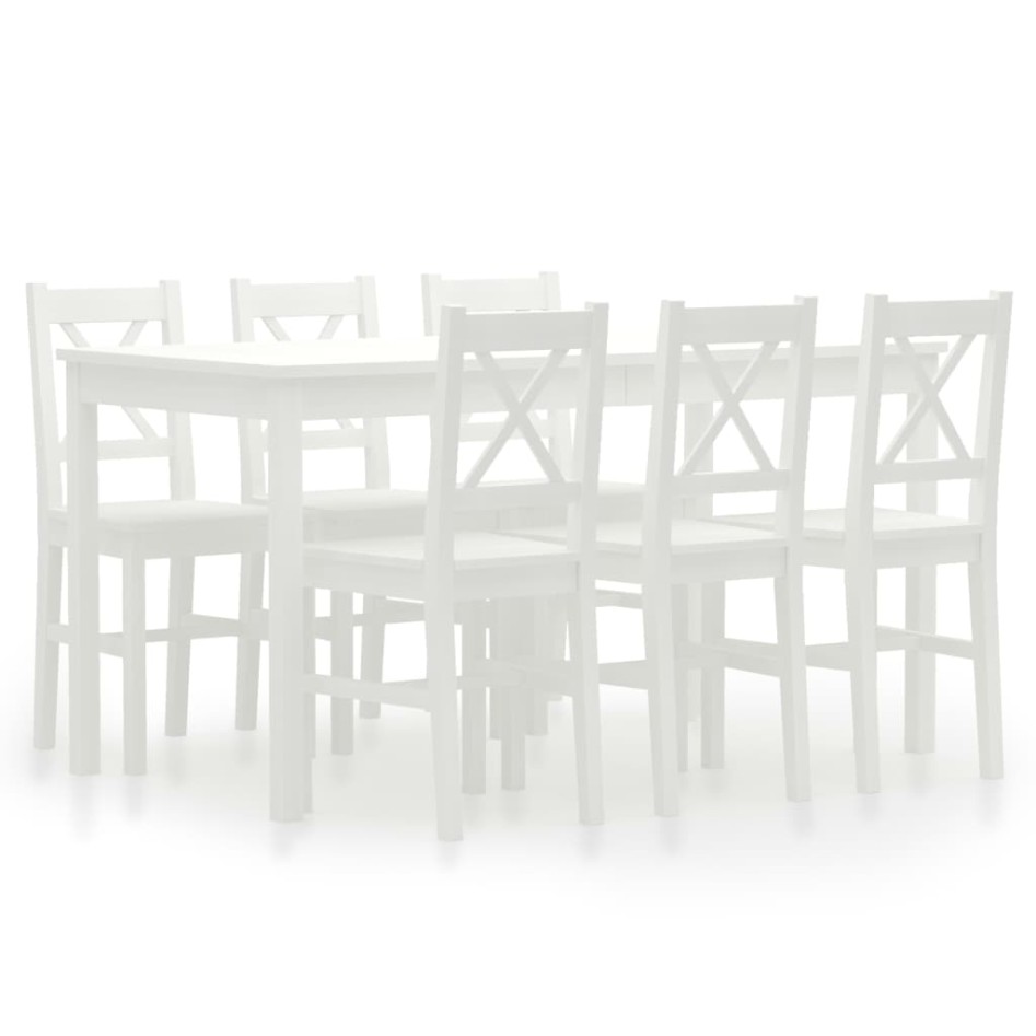 Conjunto de comedor 7 piezas madera de pino