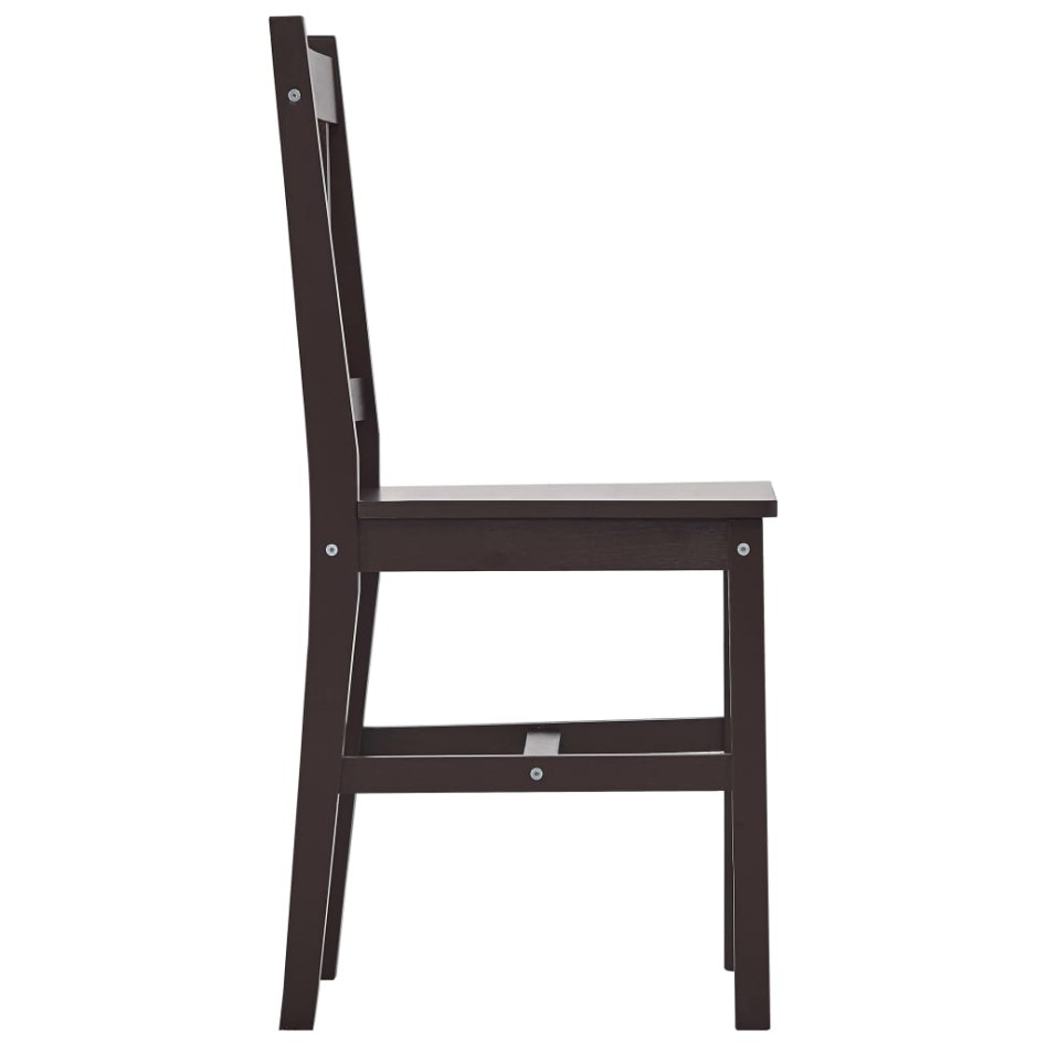 Conjunto de comedor 7 piezas madera de pino marrón