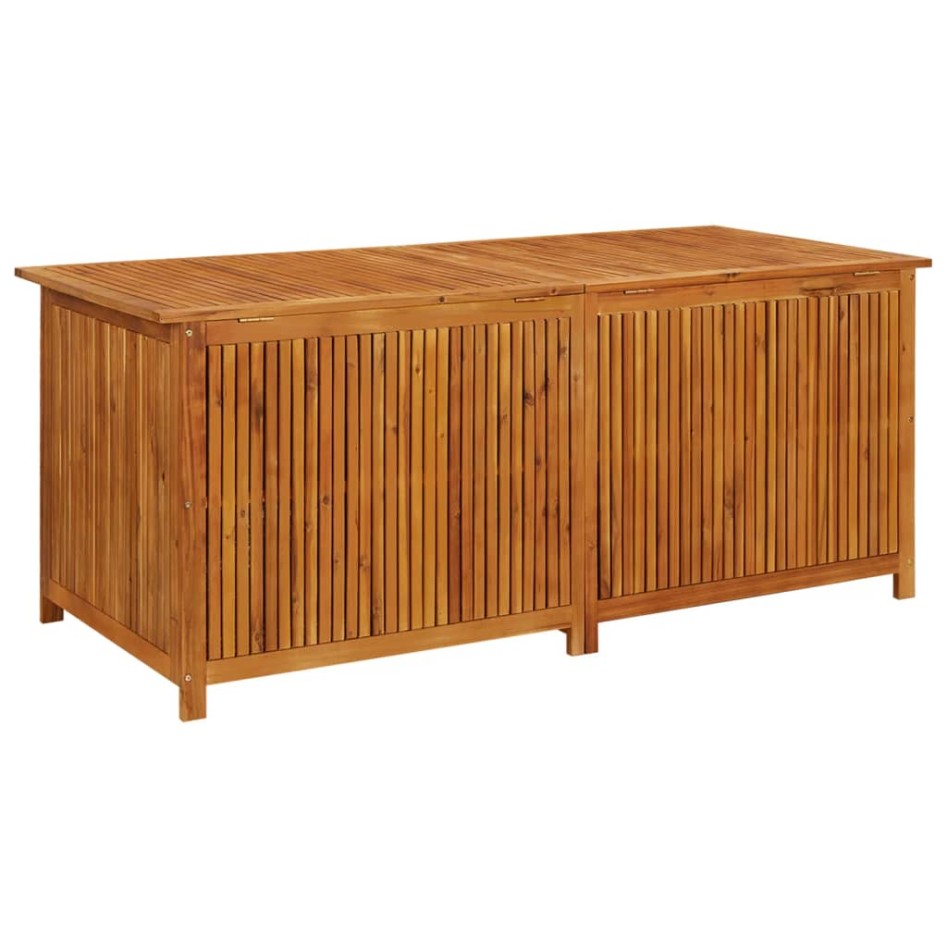 Caja de almacenaje de jardín madera maciza acacia 175x80x75