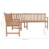 Banco de esquina de jardín madera maciza teca 185x185x90