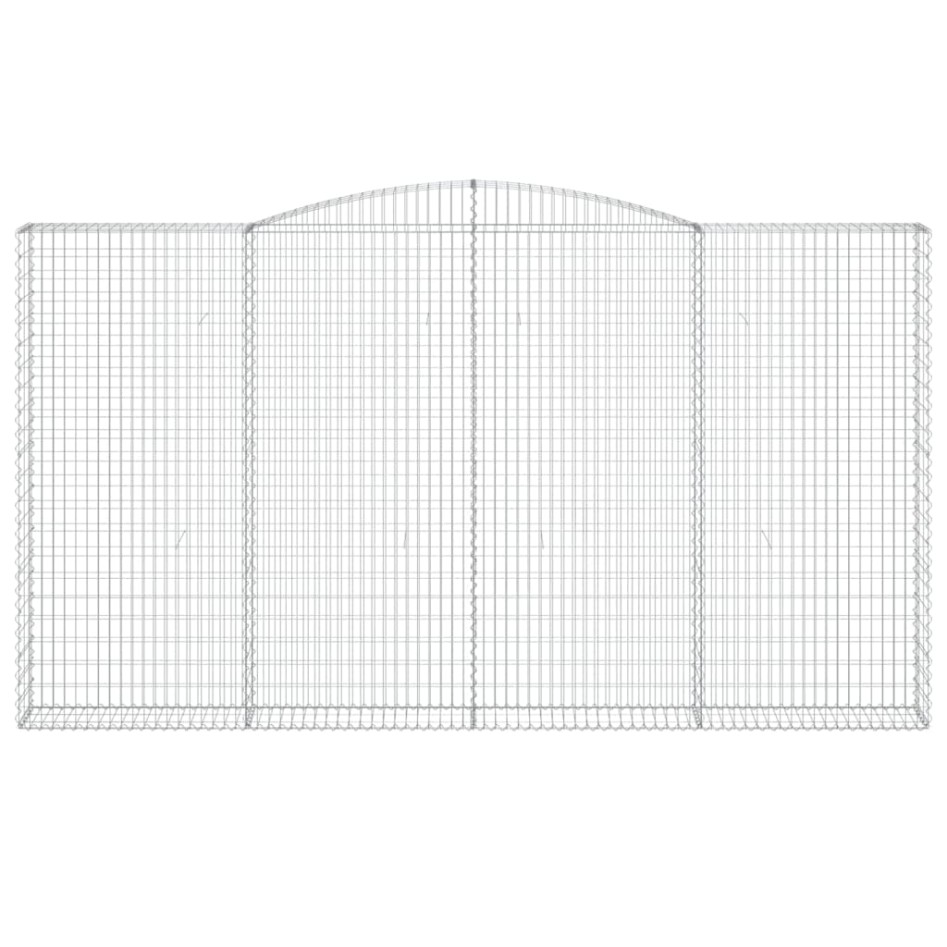 Cestas de gaviones 2 uds forma de arco hierro 400x30x220/240