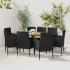 idaXL Juego de comedor de jardín 9 piezas ratán sintético