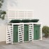 Cobertizo triple para cubos de basura madera maciza pino