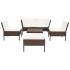 Set muebles de jardín 6 piezas y cojines ratán sintético