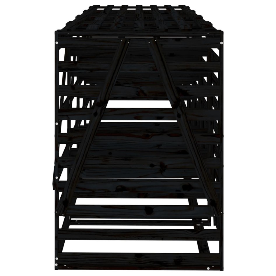 Cobertizo cuádruple para cubos de basura madera de pino