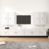 Set de muebles de TV 8 pzas madera contrachapada blanco