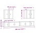 Set de muebles de TV 8 pzas madera contrachapada blanco