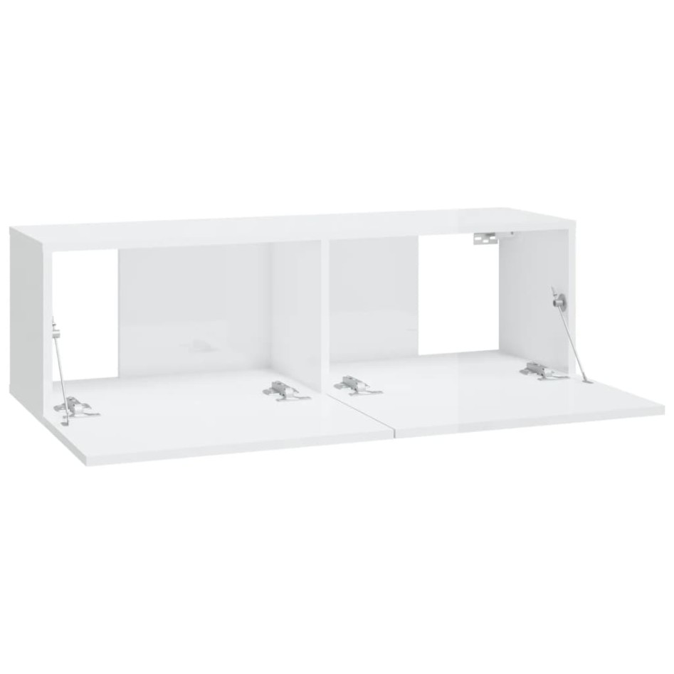 Set de muebles de TV 8 pzas madera contrachapada blanco