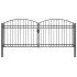 Cancela de valla doble puerta con arco 400x175 cm acero