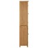 Estantería 4 puertas madera roble macizo y cristal 80x35x180