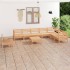 Juego de muebles de jardín 9 piezas madera maciza de